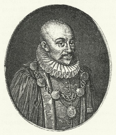 Michel de Montaigne, fransk filosof (gravering) af German School