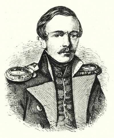 Mikhail Lermontov, russisk digter, forfatter og maler af German School