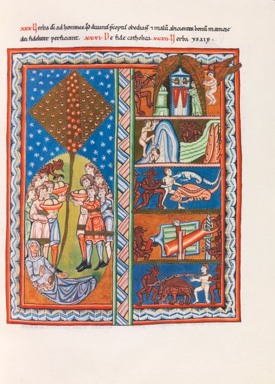 Miniature fra Liber Scivias af Hildegard af Bingen, ca. 1175 (faksimile) af German School