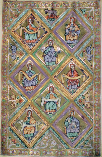 Fru Czart. 1207 IV, fol.10v Kristi liv ifølge St. Matthæus, fra The Evangeliarium of the Cathedral of Plock c.1075 af German School