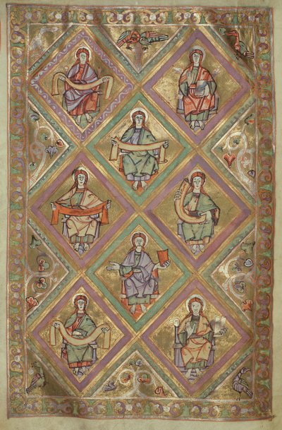 Fru Czart. 1207 IV, fol.9v Kristi liv ifølge St. Matthæus, fra The Evangeliarium of the Cathedral of Plock c.1075 af German School