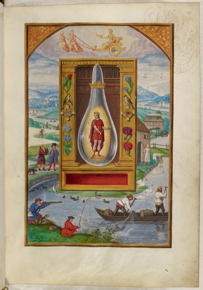Ms Harley 3469, f.29 Ung konge i en kolbe, den fjerde afhandling, fra 