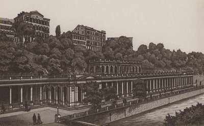 Muhlbrunn-kolonnade (litho) af German School