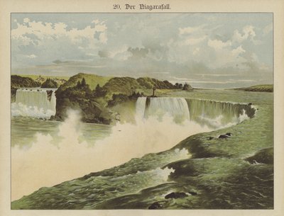 Niagara Falls (farve litho) af German School