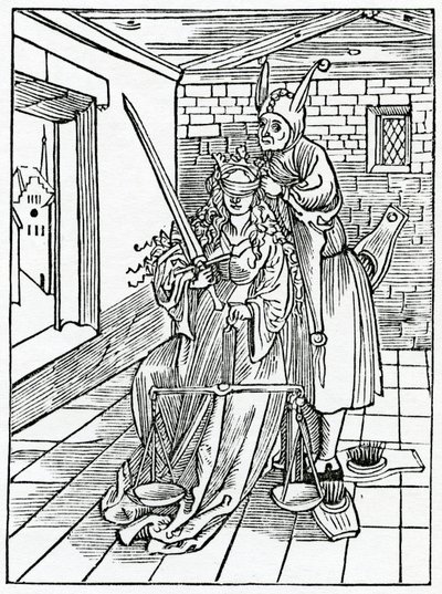 Af store stryuers i loven for ting af intet, illustration fra Alexander Barclays engelske oversættelse af 