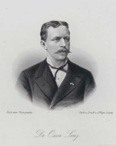 Oskar Lenz, tysk-østrigsk geolog og mineralog (gravering) af German School