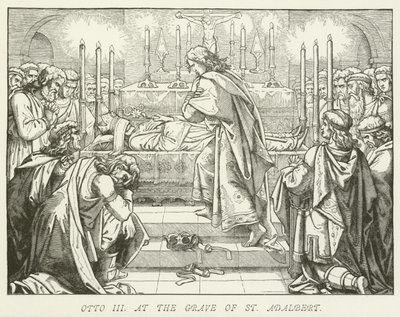 Otto III ved St Adalberts grav af German School