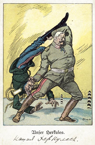 Vores Hercules (farve litho) af German School
