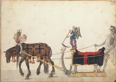 Festslæde i parade, ca. 1640 (pen og blæk, akvarel og vaske) af German School