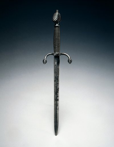 Pareringsdolk, c.1600 (stål med wiregreb) af German School