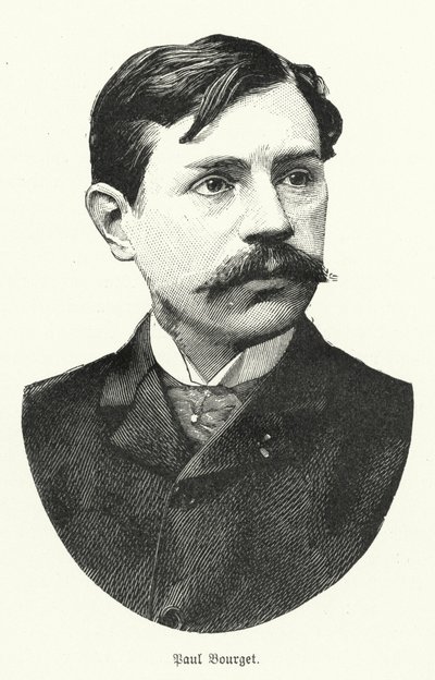 Paul Bourget, fransk romanforfatter (litho) af German School