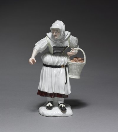 Bondekvinde, fabrikant Meissen Porcelænsfabrik, Tyskland, modelleret af Johann Joachim Kändler af German School