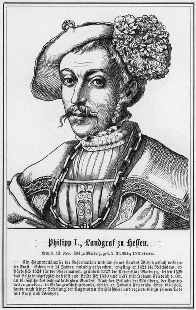 Philip I, Landgrave of Hessen (gravering) af German School
