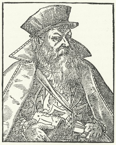 Philipp Nikodemus Frischlin, tysk dramatiker (gravering) af German School
