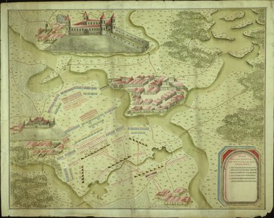 Plan for slaget ved Mollwitz den 10. april 1741 af German School