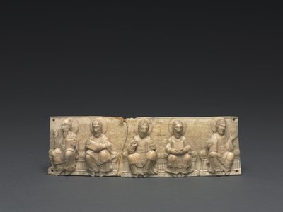 Plaque fra et bærbart alter: Kristus og apostlene, Nedre Rhindalen af German School