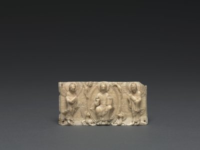 Plaque fra et bærbart alter: Kristus og apostlene, Nedre Rhindalen af German School