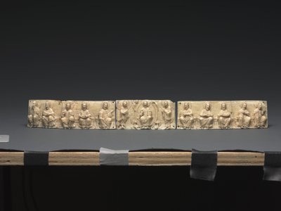 Plaque fra et bærbart alter: Kristus og apostlene, Nedre Rhindalen, 1050-1100 af German School