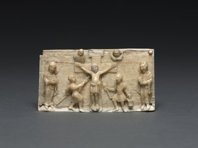 Plaque from a Portable Altar: The Crucifixion, Lower Rhine Valley, 1050-1100 af German School