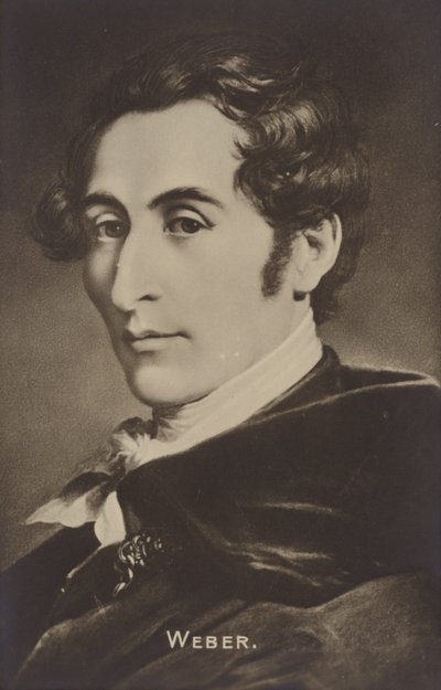 Portræt af Carl Maria von Weber af German School