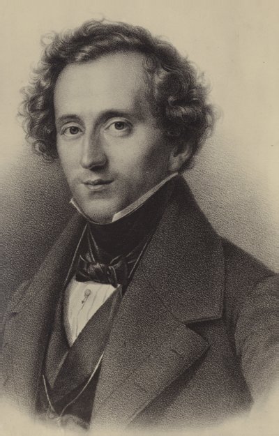 Portræt af Felix Mendelssohn af German School