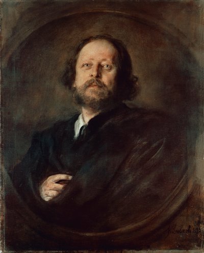 Portræt af den tyske forfatter Paul Johann Ludwig von Heyse af German School