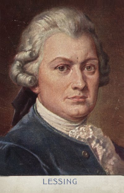 Portræt af Gotthold Ephraim Lessing af German School
