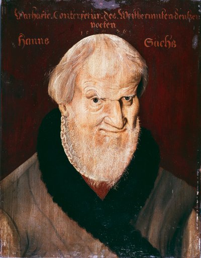 Portræt af Hans Sachs (olie på lærred) af German School