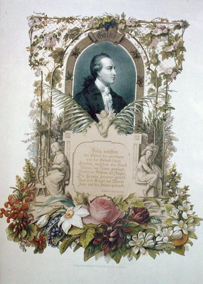 Portræt af Johann Wolfgang von Goethe (1749-1832) digter og dramatiker af German School