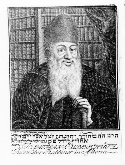 Portræt af Jonathan Eubeschutz, overrabbiner i Altona af German School