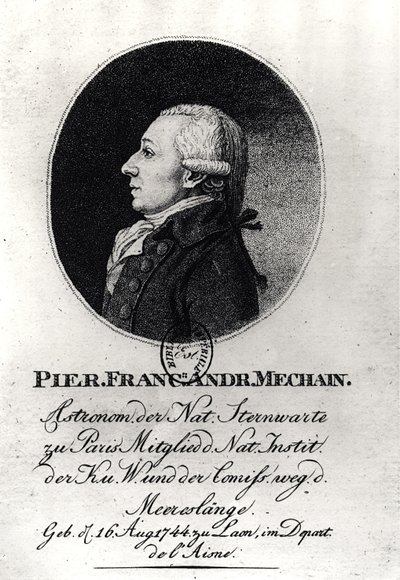 Portræt af Pierre Mechain (1744-1804) af German School