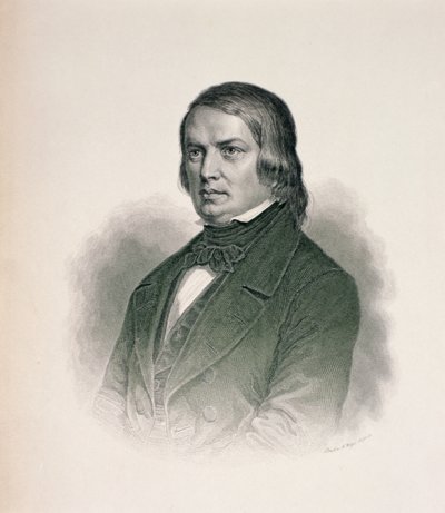 Portræt af Robert Schumann (1810-56) af German School