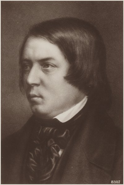 Portræt af Robert Schumann af German School