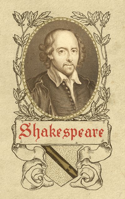 Portræt af William Shakespeare. af German School