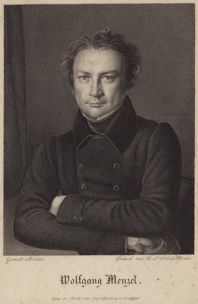 Portræt af Wolfgang Menzel af German School