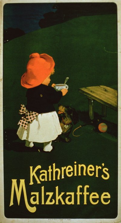 Plakat reklame for Kathreiners Malt Coffee af German School