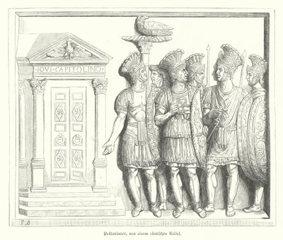 Prætorianergarden, efter et romersk relief (gravering) af German School