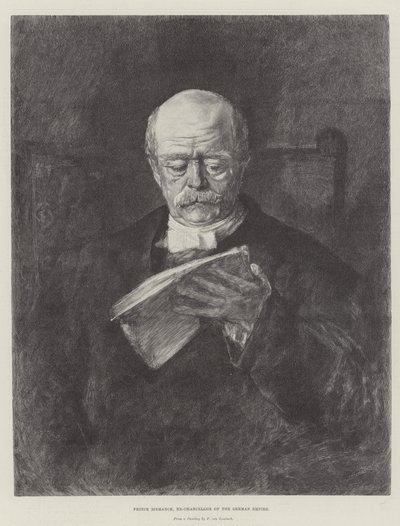 Prins Bismarck, tidligere kansler for det tyske rige (gravering) af German School