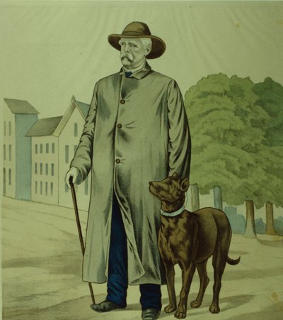 Prins Otto von Bismarck i Friedrichsruh (litografi) af German School