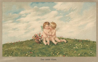 Putti kysser af German School