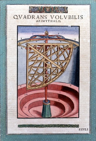 Zodiacal azimutal kvadrant i "Mechanical Astronomy" af Tycho Brah (1546 - 1601), Wandsbeck af German School