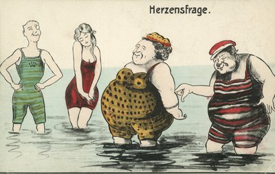 Hjertespørgsmål (farve litho) af German School