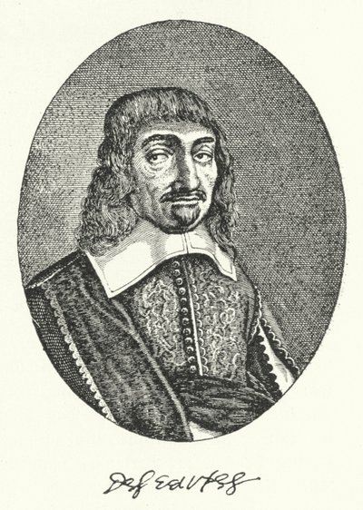 Rene Descartes, fransk filosof (gravering) af German School