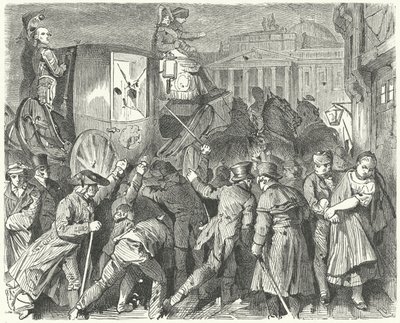 Brunswicks folks oprør mod hertug Charles II, 6. september 1830 af German School