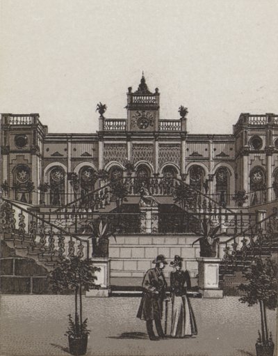 Sans Souci (litho) af German School