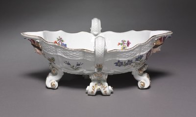Saucebåd, lavet på Meissen Porcelænsfabrik, Tyskland, 1735-56 af German School