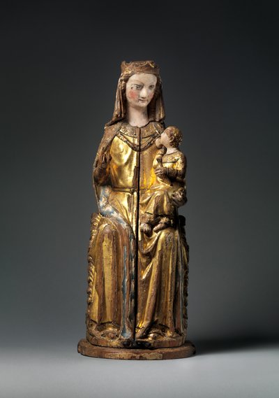 Jomfruens helligdom, lukket panel, ca. 1300 (forgyldt træ) af German School