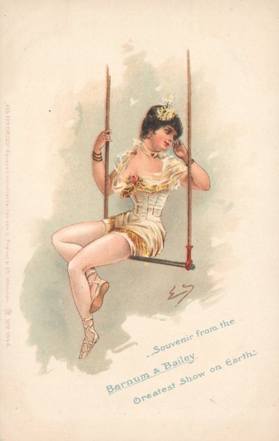 Souvenir fra Barnum & Bailey Greatest Show on Earth (farve litho) af German School