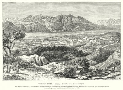 Sparta, oldtidens Grækenland (litho) af German School