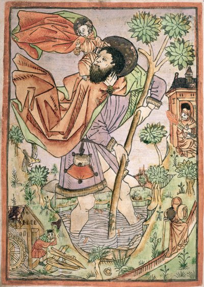Sankt Christopher: tysk, c.1470 af German School